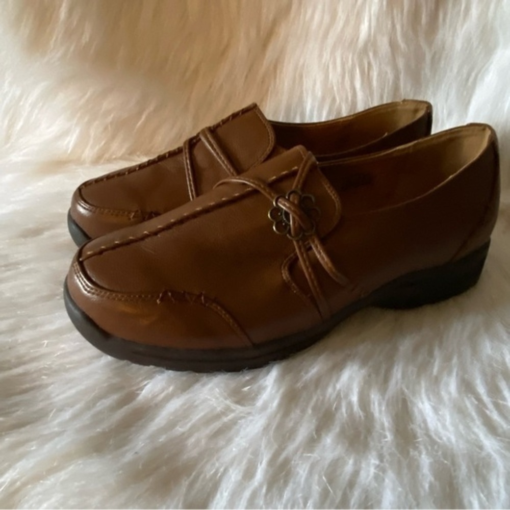Comfortview Shoes Women’s Size 8.5 WW‎ Slip On Brown Shoes